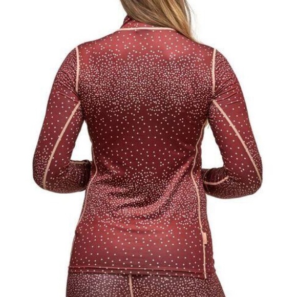 Kari Traa Meteor Half Zip Pullover Base Layer Red Pink Burgundy Golf - Picture 2 of 11